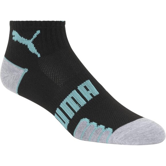 ❤️Women Black PUMA 6 Pack Quarter Crew Socks - Picture 4 of 6
